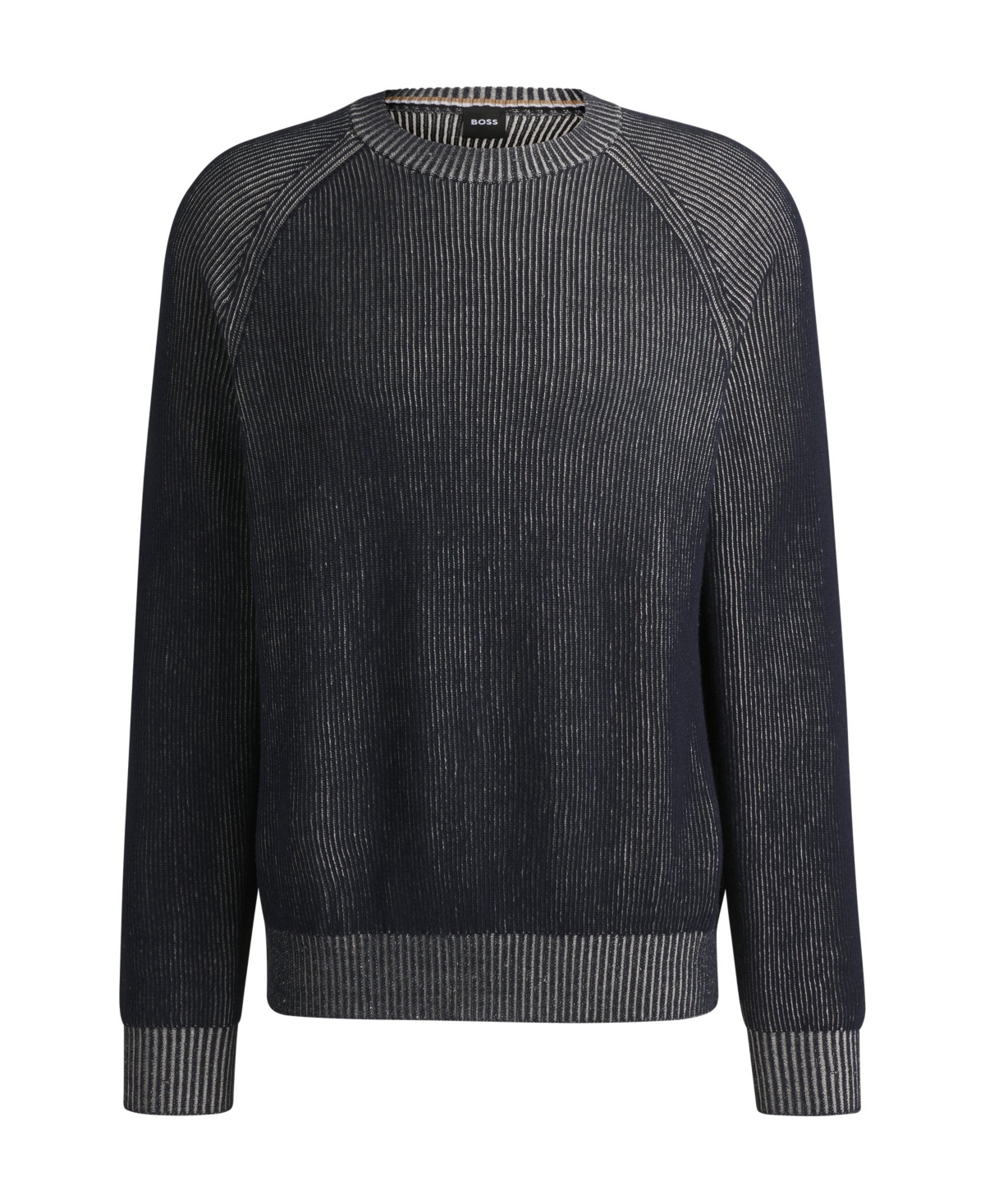 Boss by Hugo Men's Striped Knit Cotton-Linen Sweater