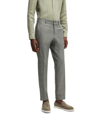 Hugo Boss - Men's Micro-Patterned Stretch Formal Trousers