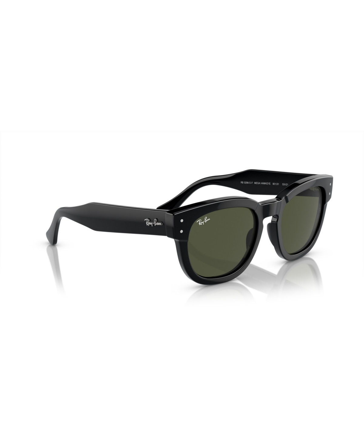 Ray Ban Unisex Square Sunglasses, Mega Hawkeye Rb0298sf In Black