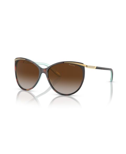 Женские солнцезащитные очки Ralph by Ralph Lauren Cat Eye Sunglasses, RA5150, цвет: Коричневый