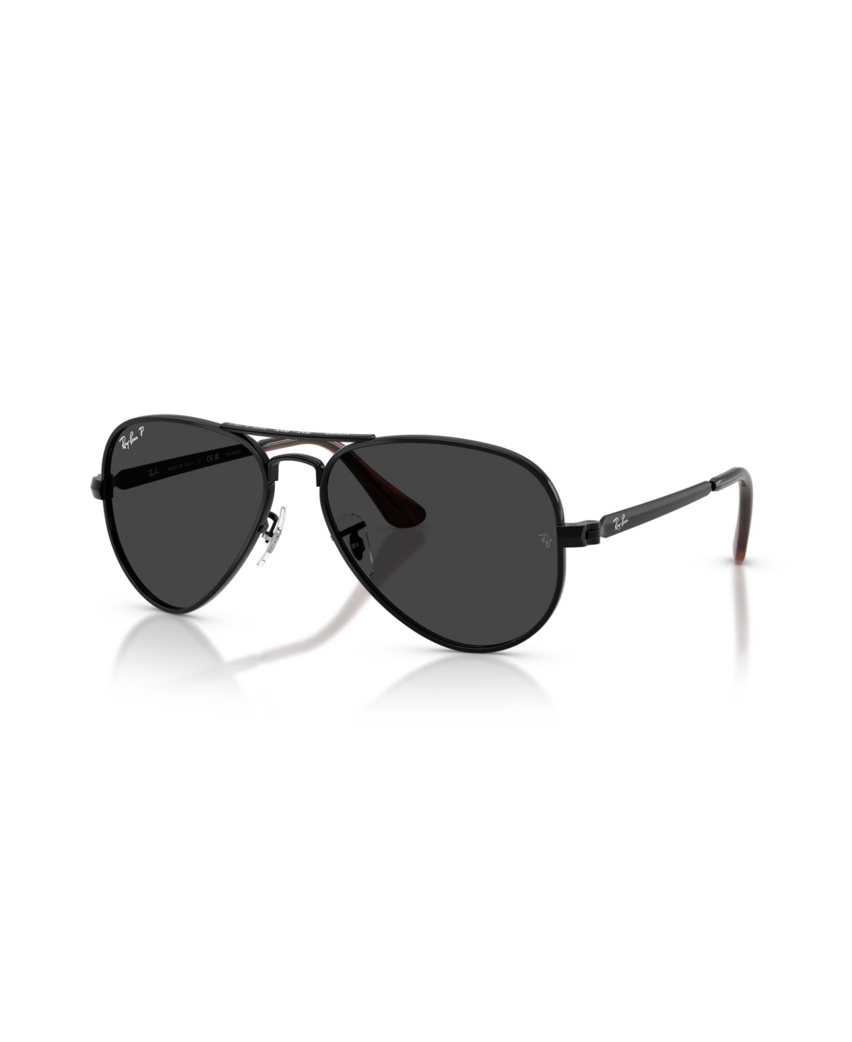 Ray Ban Unisex Polarized Sunglasses, Aviator Max Rb3925 In Black
