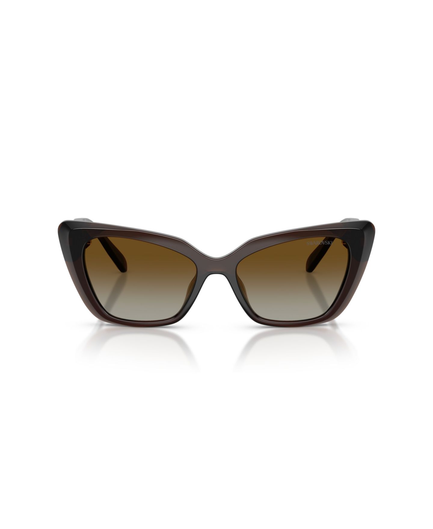 Женские солнцезащитные очки Swarovski Polarized Sunglasses, SK6047, цвет: Коричневый — фото 4