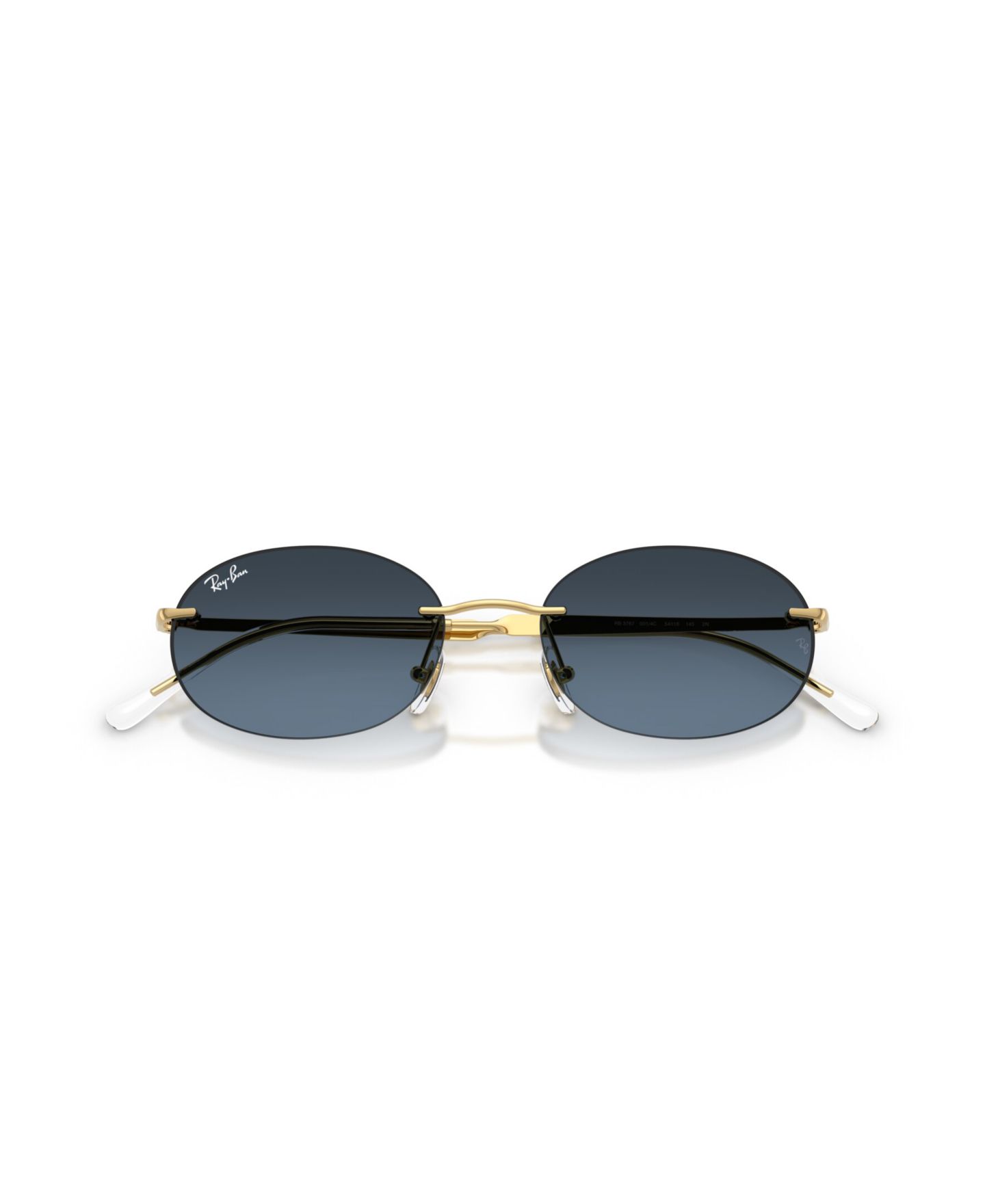 Солнцезащитные очки Ray-Ban Unisex Oval Sunglasses, RB3767, цвет: Золотой / Синий — фото 3