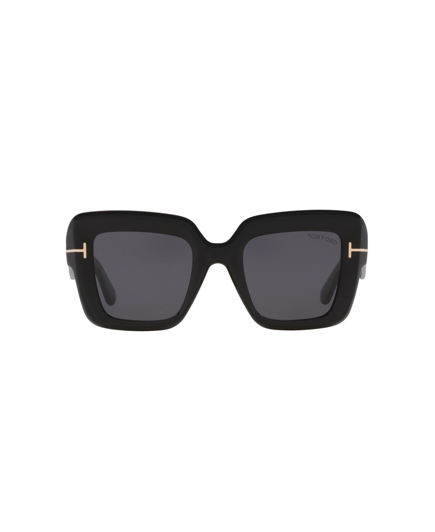 Женские солнцезащитные очки Tom Ford Square Sunglasses, Esme TR TR001880, цвет: Чёрный / Серый — фото 4
