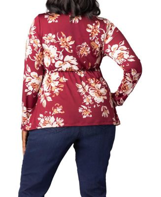 Plus Size Abigail Long Sleeve Twist Top