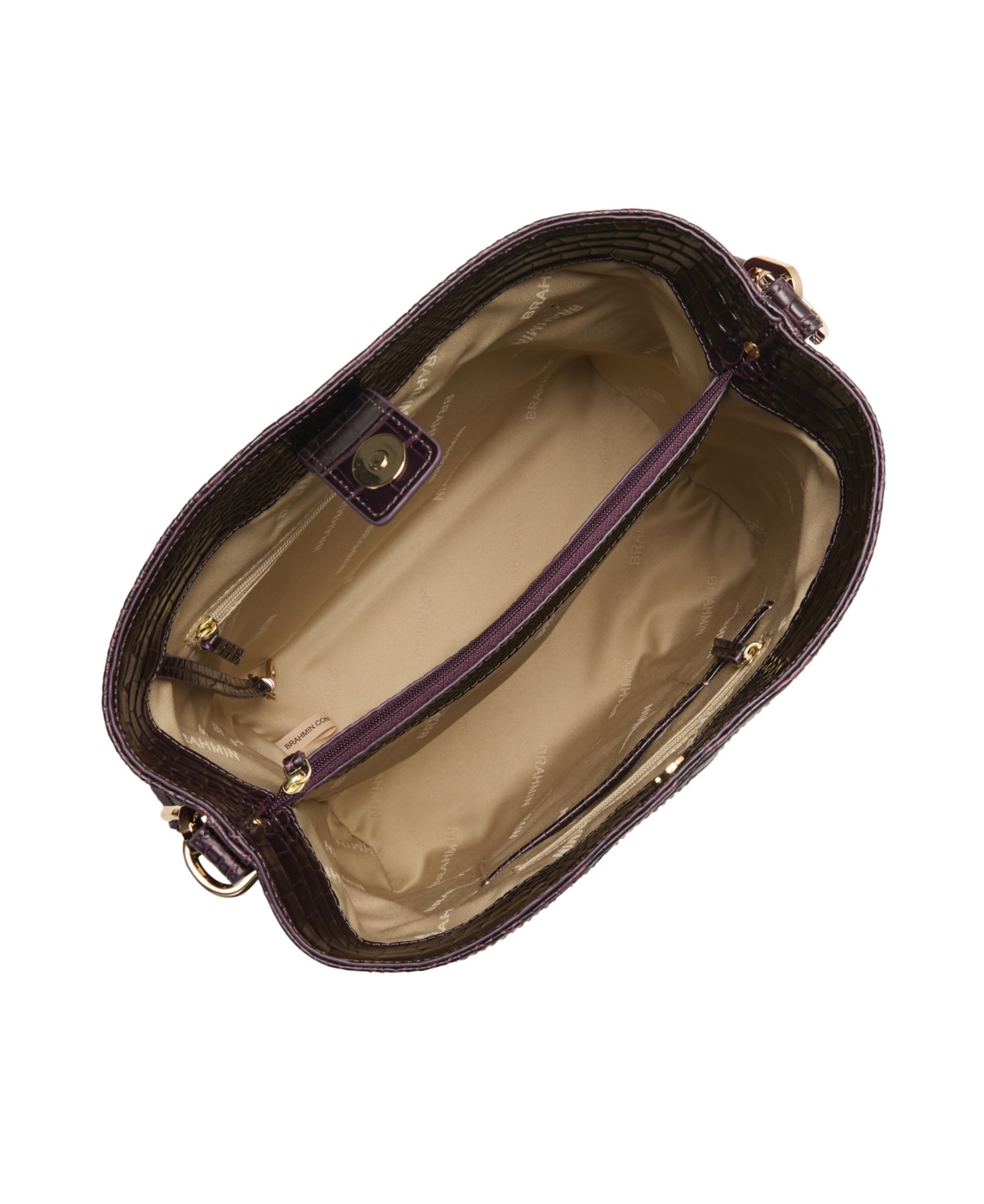 Brahmin Celina Small Bucket Bag In Purple