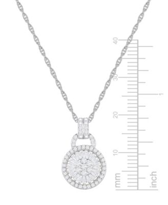 Diamond Pendant Necklace (1/2 ct. t.w.) in Sterling Silver