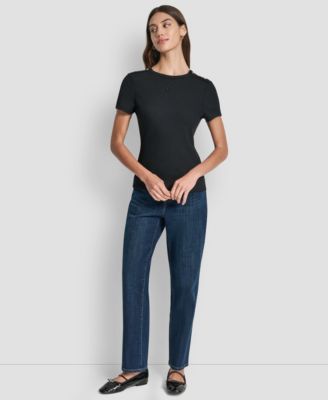 Petite Crew Neck Short-Sleeve T-Shirt