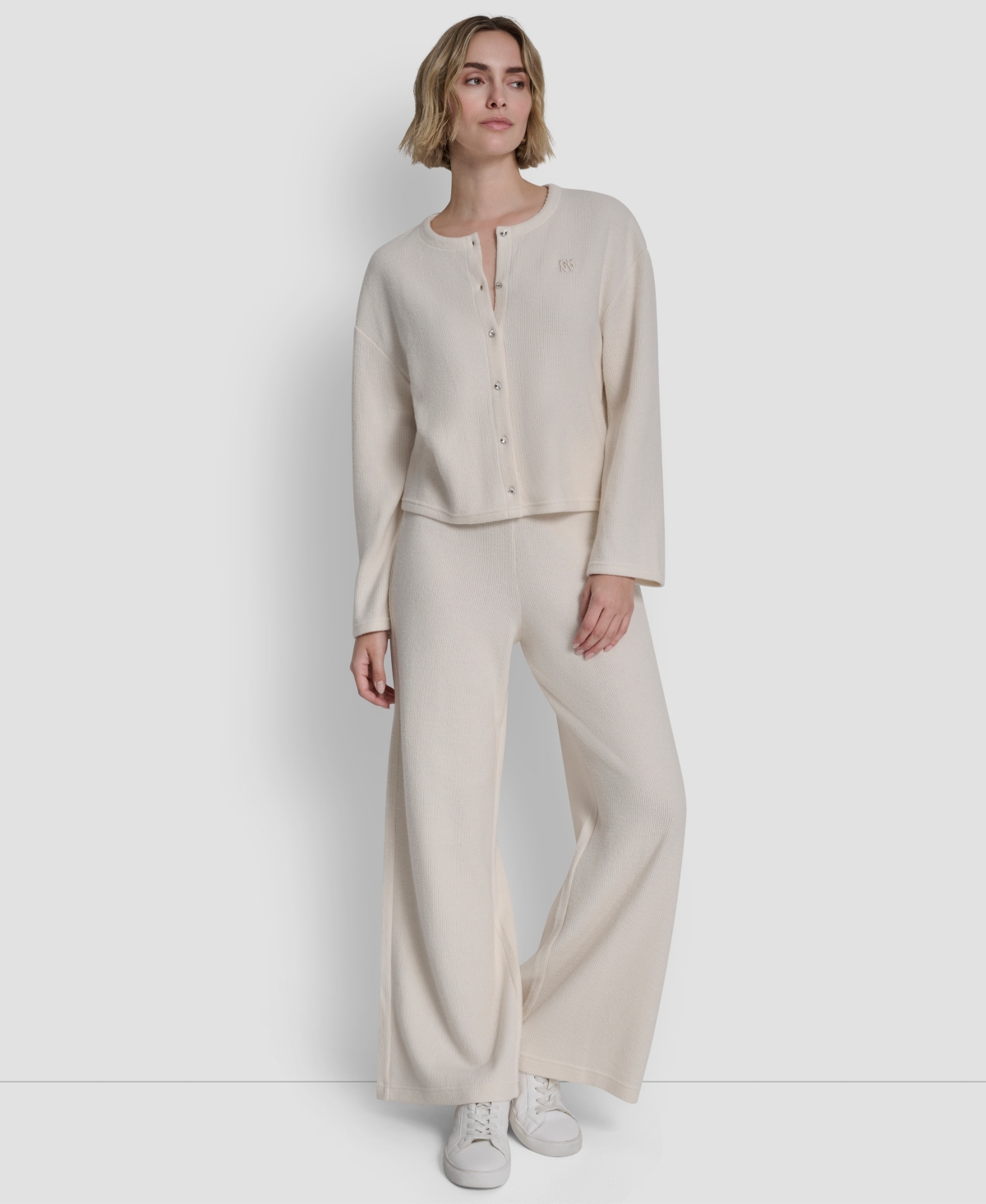 Dkny Jeans Petite Long-Sleeve Button Front Cardigan