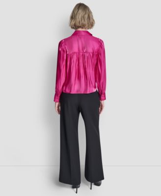 Petite Balloon-Sleeve Blouse