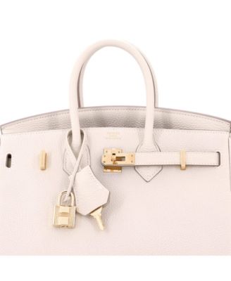 Birkin 25 Handbag Light Togo with Rose Gold Hardware