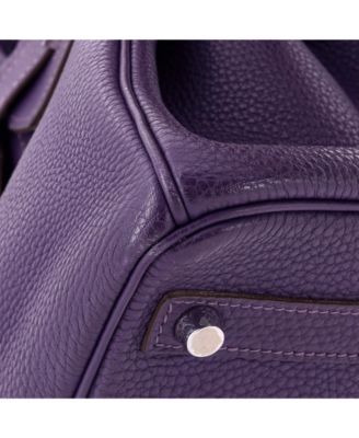 Birkin 30 Handbag Purple Togo with Palladium Hardware