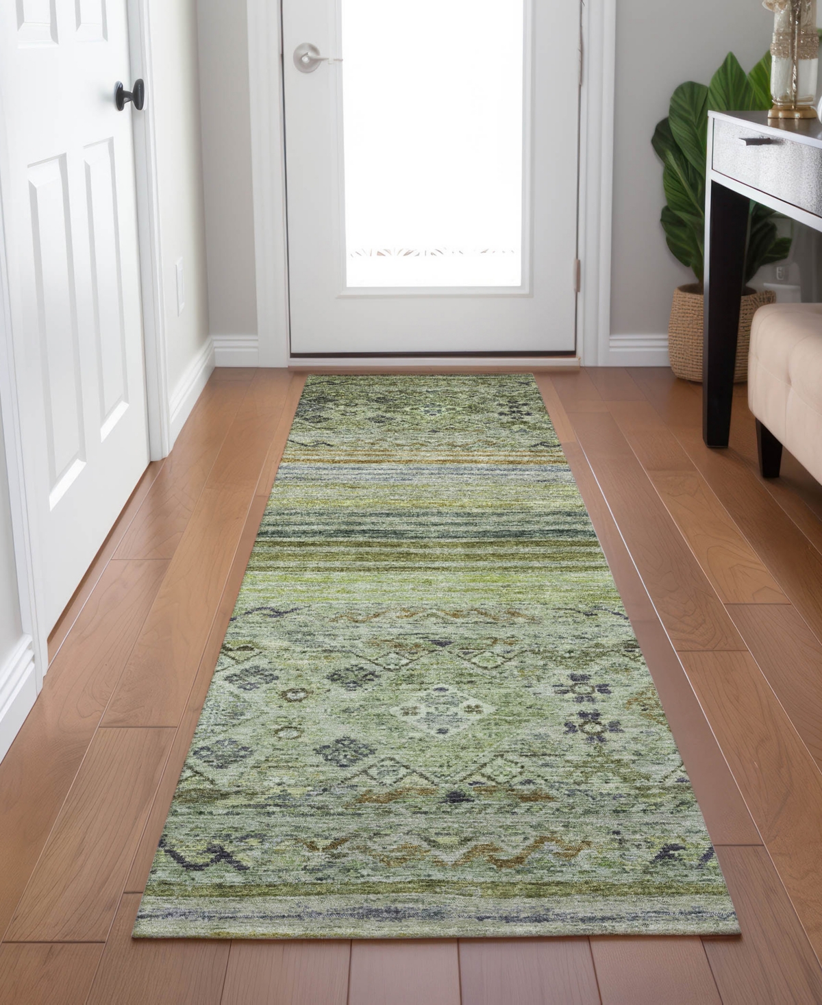 Dalyn Karaj Kj4 2'3"x7'6" Runner Area Rug In Green