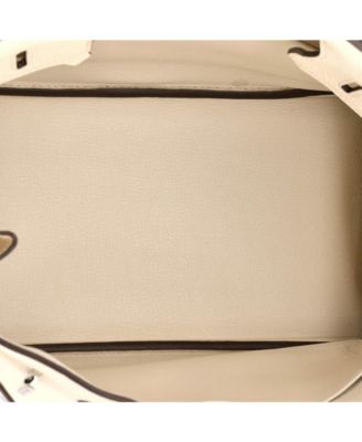 Birkin 30 Handbag Light Clemence with Palladium Hardware