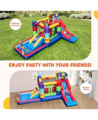 Inflatable Bounce House with 680W Blower and Ball Pit