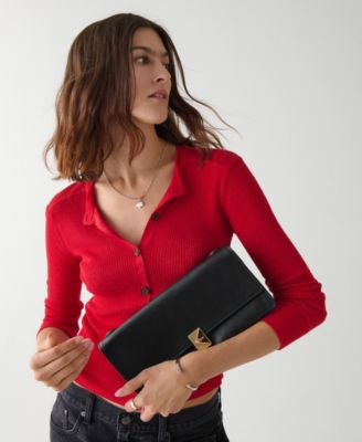 Deco Medium Fine Grain Leather Soft Shoulder Bag