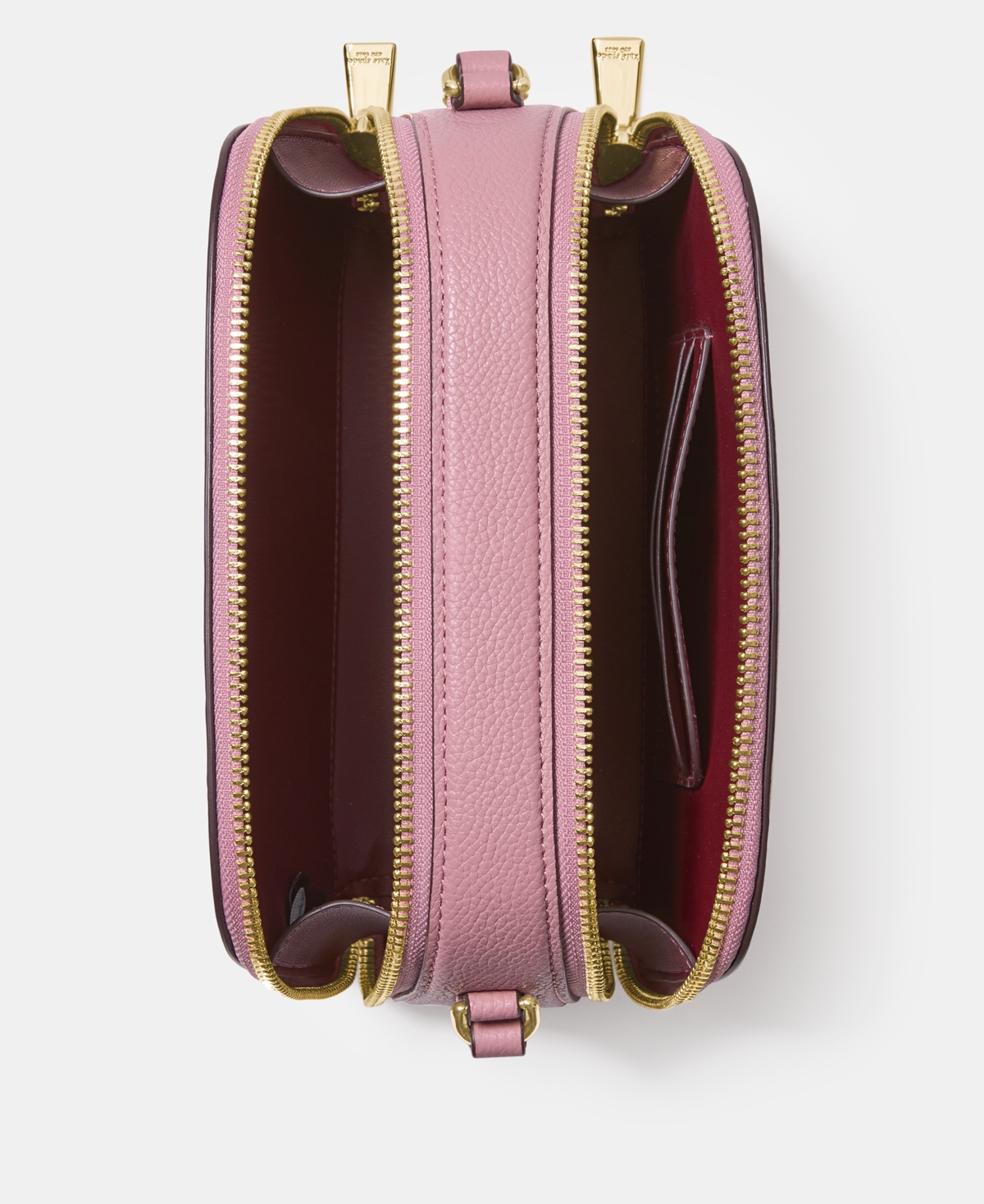 kate spade new york Serena Pebbled Leather Double Zip Dome Crossbody Bag