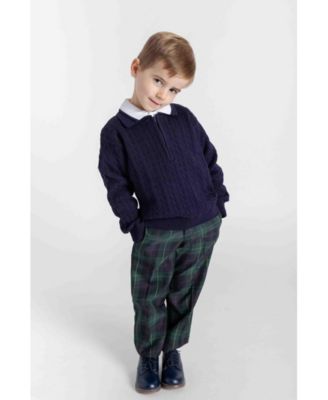 Toddler Boys Polo Cable Sweater