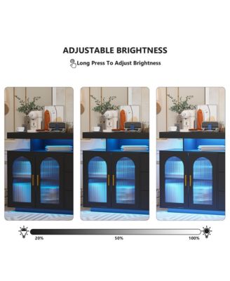 Buffet Cabinet with Wireless Charging & Motion Sensor