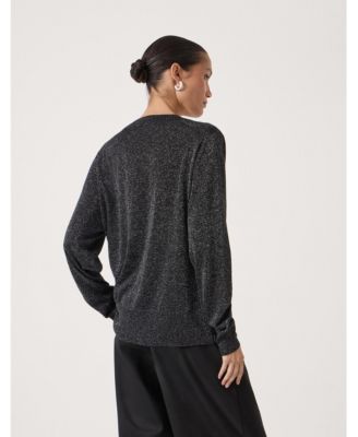 Women's Gracey V Neck Metallic Jumper