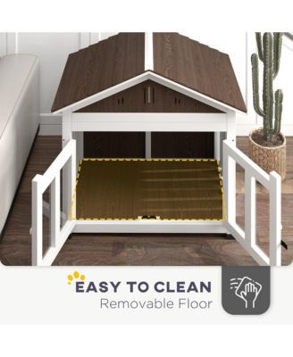 40"L Dog House Outdoor Indoor for Small, Medium, Large Dogs