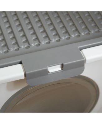 Cove Cat Litter Box, Kitty Litter Box with Scoop,