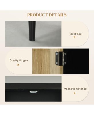 Bohemian Sideboard with 2 Rat Doors and Shelves,