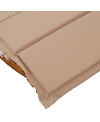 Rocking Sun Lounger with Cushion Solid Wood Acacia