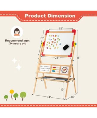 3-in-1 Wooden Art Easel for Kids with Drawing Paper Roll