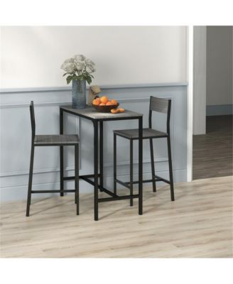 Counter Height Bar Table – 1 Pc, Wood & Metal, Footrest, Rectangular Dining Table