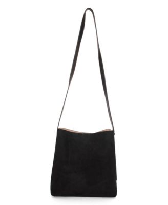 Midnight Quilted Suede Small Tote Bag