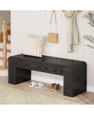 Farmhouse End of Bed Bench for Bedroom, 47.24-Inch Long Entryway Bench