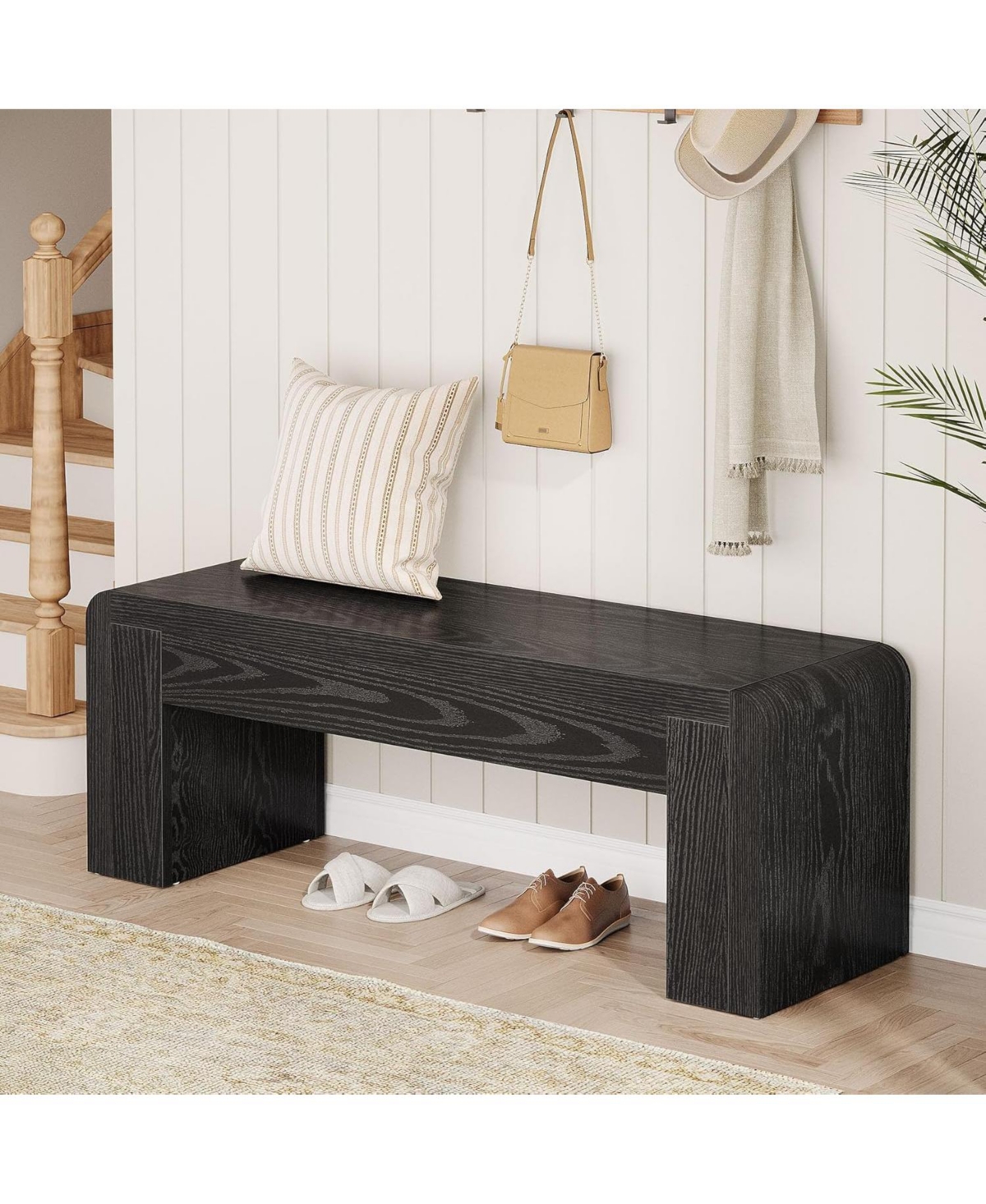 Tribesigns Farmhouse End of Bed Bench for Bedroom