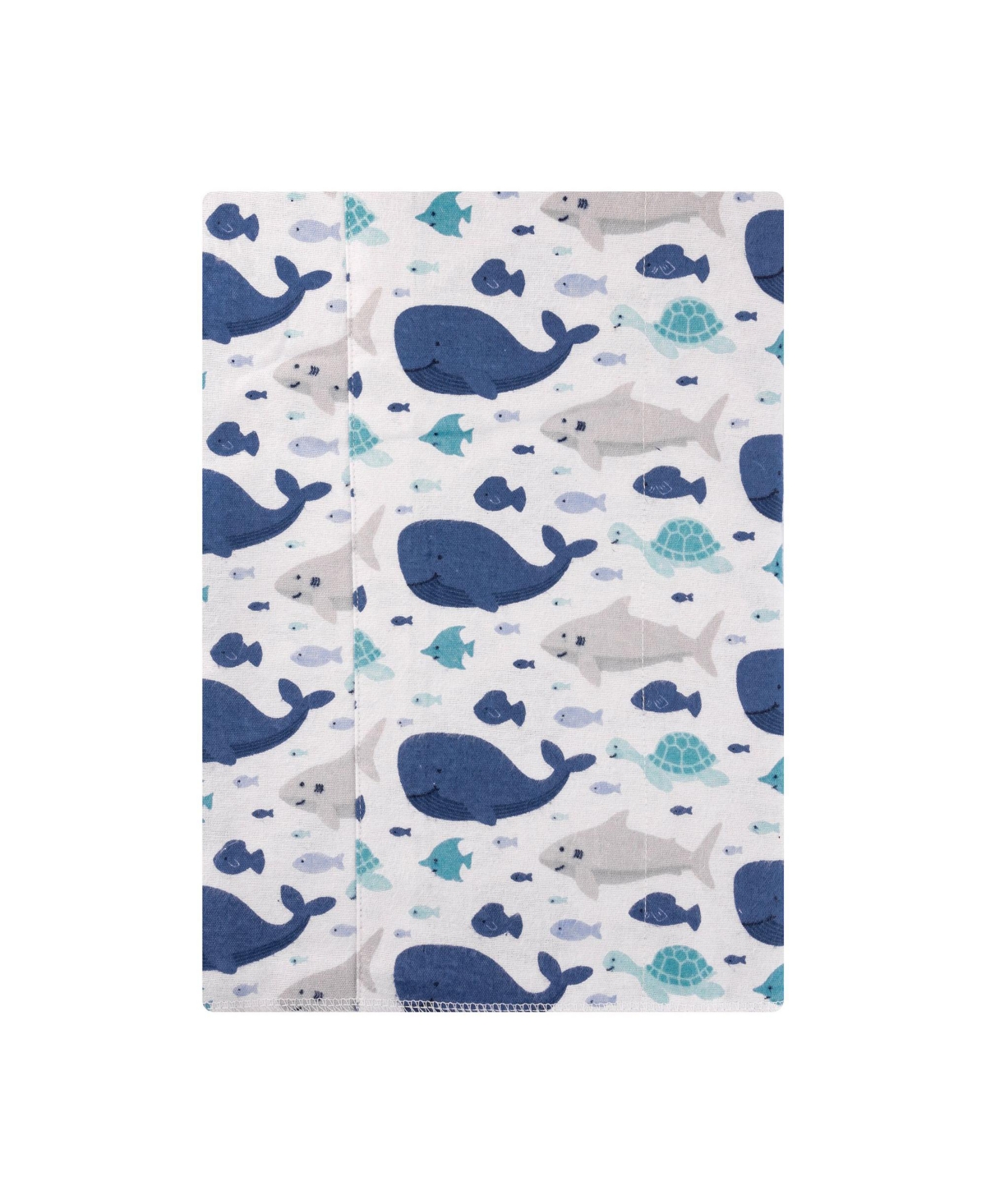 Hudson Baby Cotton Flannel Burp Cloths -Pack, Sea Friends