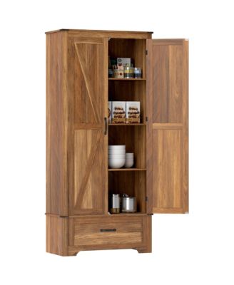72" Farmhouse Pantry Cabinet, Kitchen Pantry Cabinet
