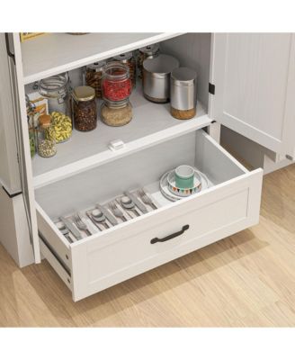 72" Farmhouse Pantry Cabinet, Kitchen Pantry Cabinet