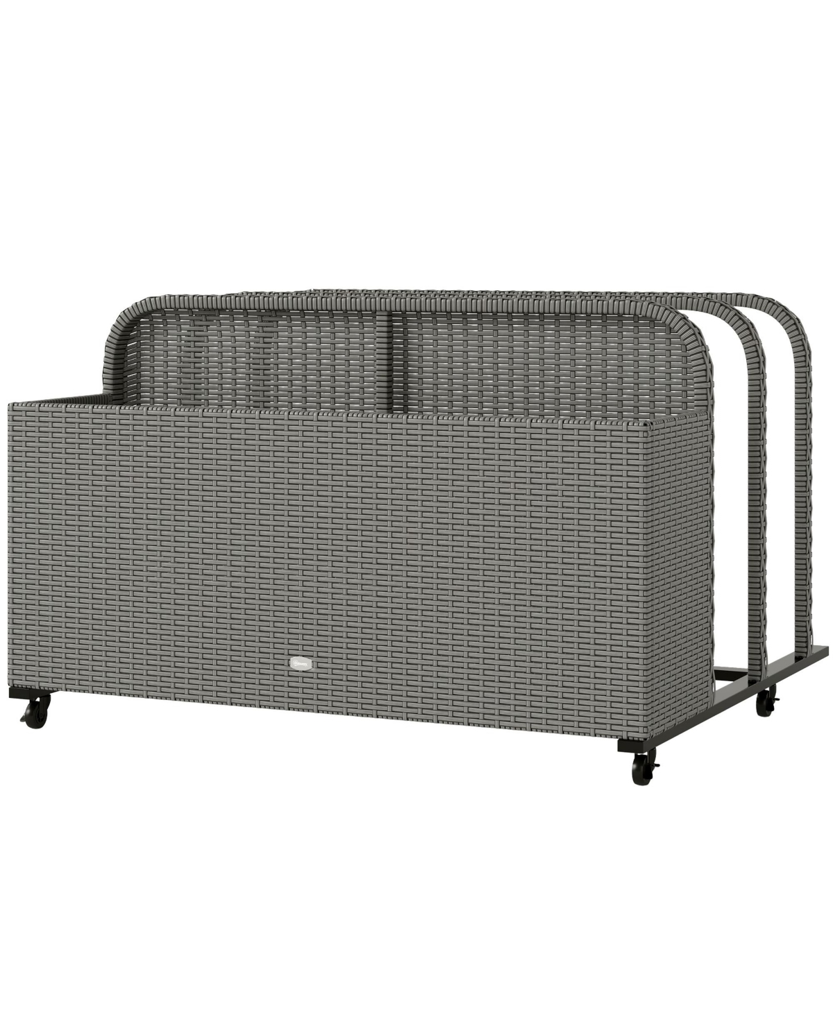 Outsunny Wicker Pool Float Storage Organizer, Pool Float Holder, Mixed