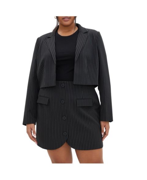 Женские куртки CITY CHIC Payton Pinstripe Jacket.