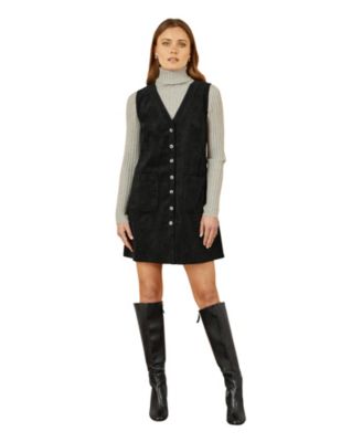 Women's Cord Tunic Dress With Pockets