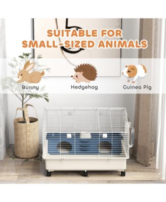 Rolling Small Animal Cage for Rabbits, Hedgehogs, Guinea Pigs