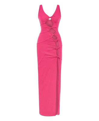 Women's Sara Dress - Elegant Cut-Out Maxi | Event Wear
