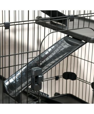 32"L 6-Level Small Animal Cage with Lockable Wheels