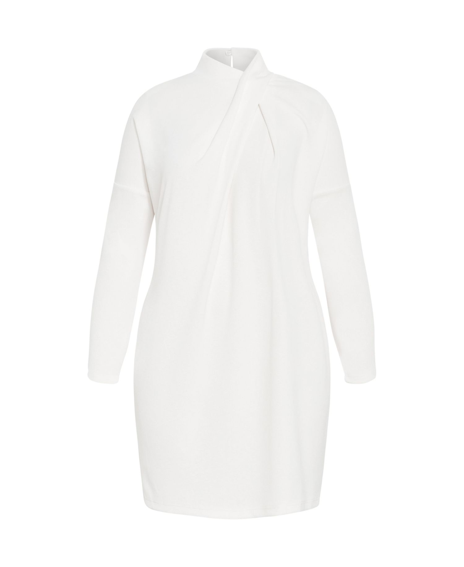 Plus Size Wrap Neck Dress