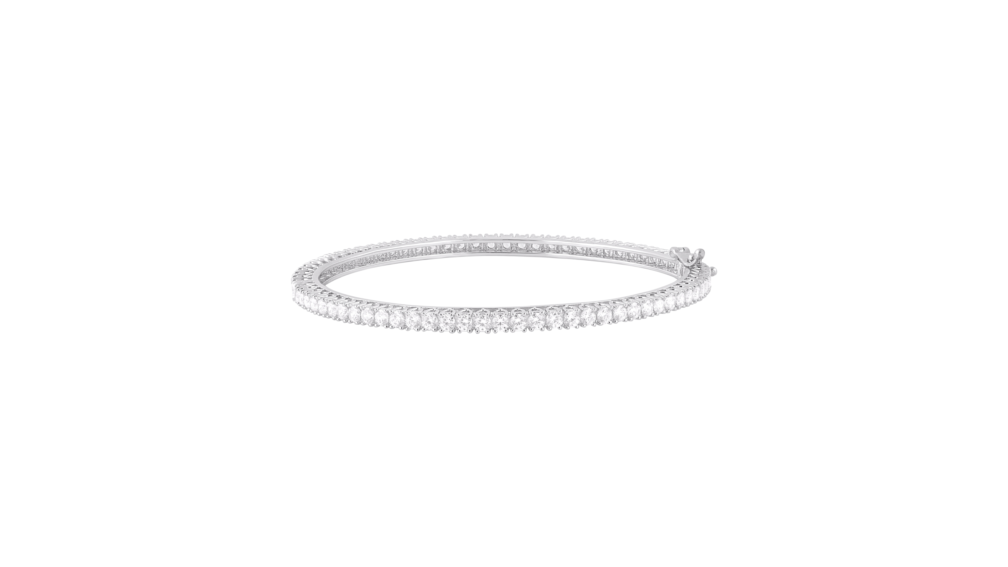 Macy's Diamond Bangle Bracelet (5 ct. t.w.) in 14K White Gold