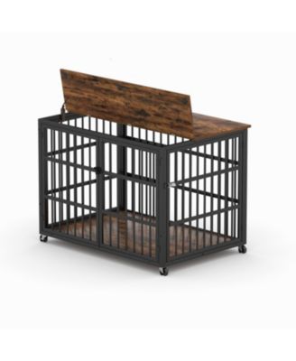 Dog Crate Wrought Iron Frame Door with Side Openings