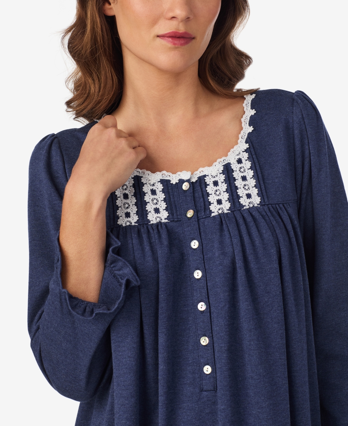 Eileen West Women's Long Sleeve Ballet Nightgown In Blue