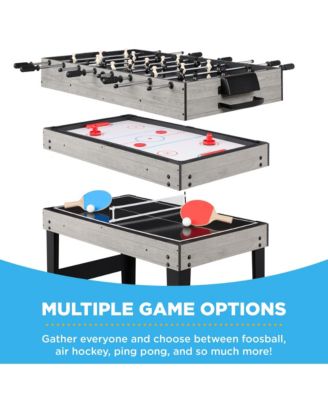 2x4ft 10-in-1 Combo Game Table Set w/ Hockey, Foosball, Pool, Shuffleboard, Ping Pong