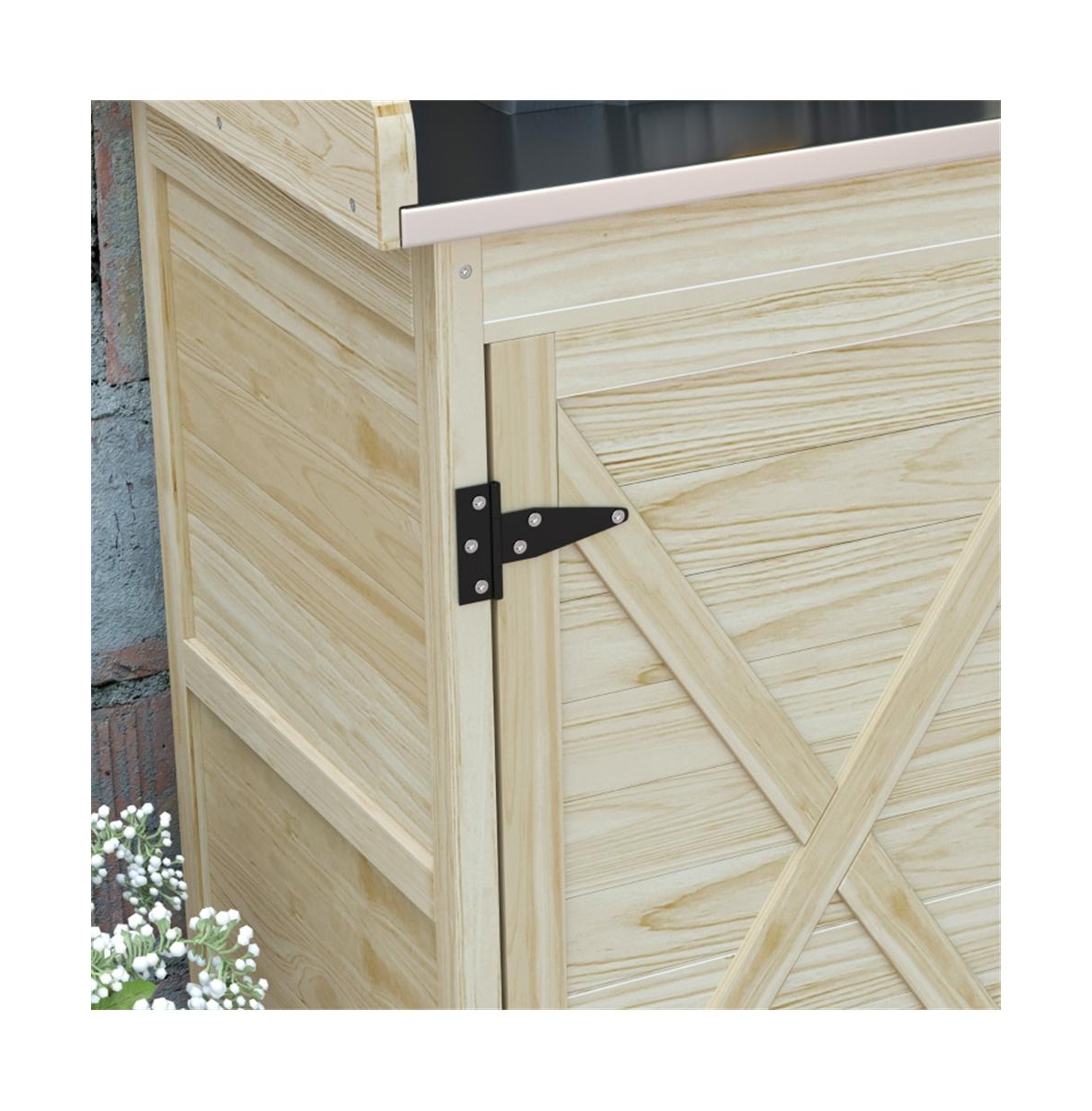 Outdoor Potting Bench with Open Shelf Storage for Gardening Needs