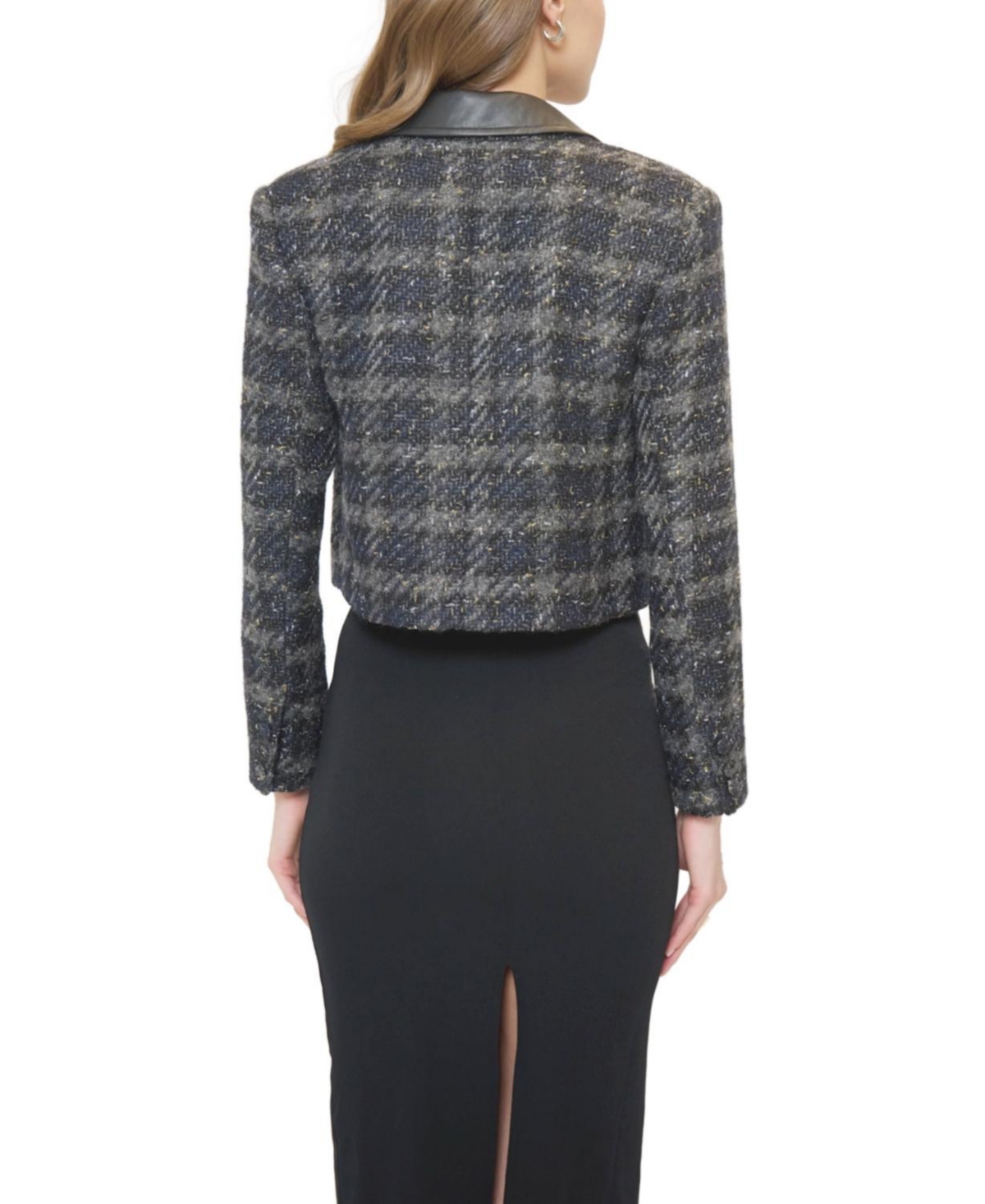 Central Park West Women's Colette Lurex Houndstooth Jacket