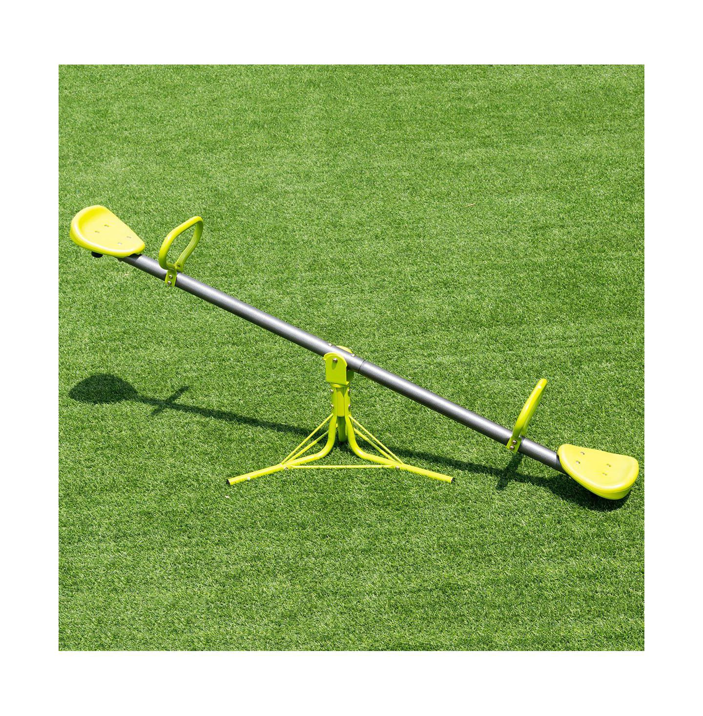 Детский игровой набор SUGIFT Kids Seesaw Swivel Children Teeter Totter Outdoor Play Set for 2 Children, цвет: Зелёный — фото 2